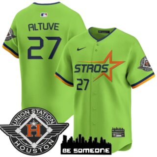 Men's Houston Astros 2025 City Connect Vapor Premier Limited Jersey All Stitched green Jose Altuve #27