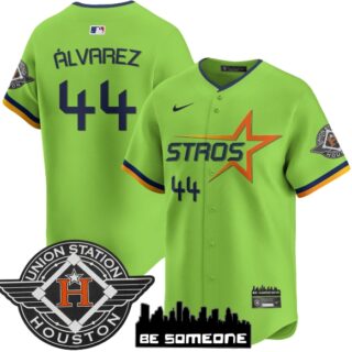 Men's Houston Astros 2025 City Connect Vapor Premier Limited Jersey All Stitched green Yordan alvarez #44