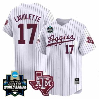 Men's Texas A&M Aggies #17 Jace Laviolette Jersey