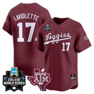 Men's Texas A&M Aggies #17 Jace Laviolette Jersey