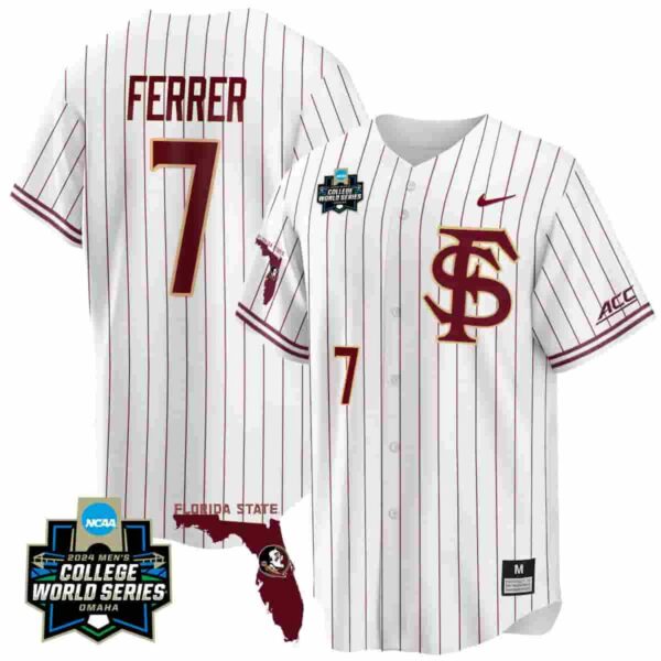 Men's Florida State Seminoles #7 Jaime Ferrer Jersey