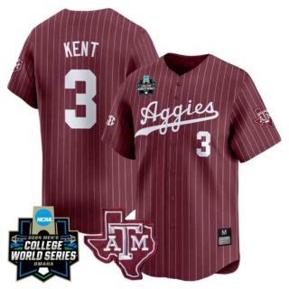 Men's Texas A&M Aggies #3 Kaeden Kent Jersey