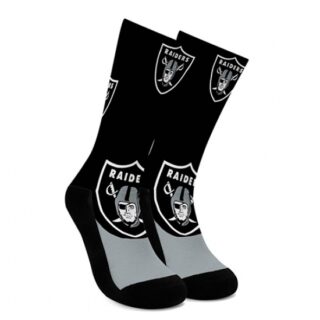 Las Vegas Raide For Bare Feet Men's NFL Stripe Deuce Performance Crew Socks