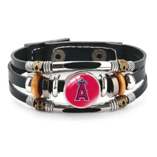 Los Angeles Angels MLB Pro football team jewel cowhide bracelet leather hand jewelry