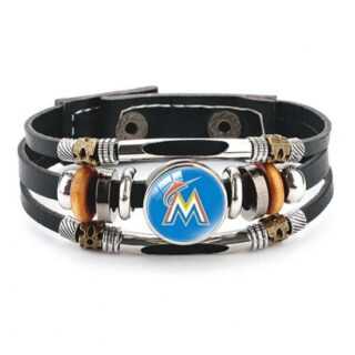 Ma Linyu MLB Pro football team jewel cowhide bracelet leather hand jewelry