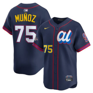Men's American League #75 Andres Munoz Navy 2025 All-Star Edition Limited Stitched Baseball Jersey