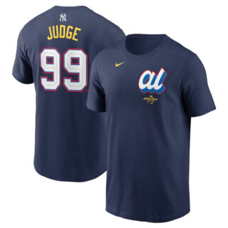 Men's American League #99 Aaron Judge Navy 2025 All-Star Edition Name & Number T-Shirt