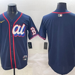 Men's American League Boston Red Sox Blank Navy 2025 All-Star Edition Limited Stitched Baseball Jersey