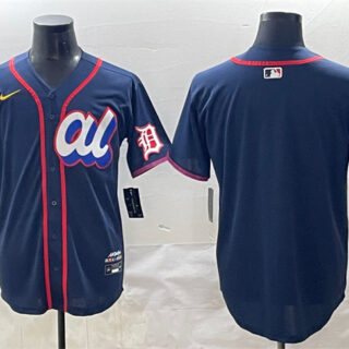 Men's American League Detroit Tigers Blank Navy 2025 All-Star Edition Limited Stitched Baseball Jersey