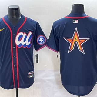 Men's American League Houston Astros Team Big Logo Navy 2025 All-Star Edition Limited Stitched Baseball Jerseys