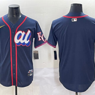 Men's American League Kansas City Royals Blank Navy 2025 All-Star Edition Limited Stitched Baseball Jersey