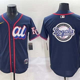 Men's American League Kansas City Royals Team Big Logo Navy 2025 All-Star Edition Limited Stitched Baseball Jersey