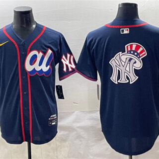 Men's American League New York Yankees Team Big Logo Navy 2025 All-Star Edition Limited Stitched Baseball Jersey