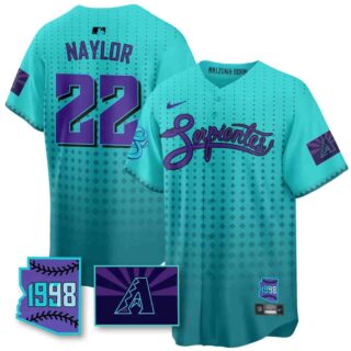 Men's Arizona Diamondbacks Purple for Second 'Serpientes' City Connect Jersey All Stitched Josh Naylor #22