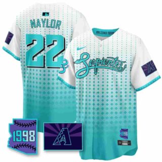 Men's Arizona Diamondbacks Purple for Second 'Serpientes' City Connect Jersey All Stitched Josh Naylor #22
