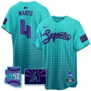 Men's Arizona Diamondbacks Purple for Second 'Serpientes' City Connect Jersey All Stitched Ketel Marte #4