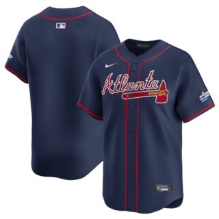 Men's Atlanta Braves Blank Navy 2025 Speedway Classic Alternate Limited Stitched Baseball Jersey