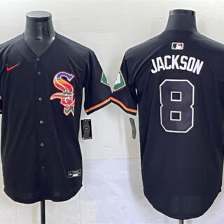Men's Chicago White Sox #8 Bo Jackson Black Mexico Limited Stitched Baseball Jersey