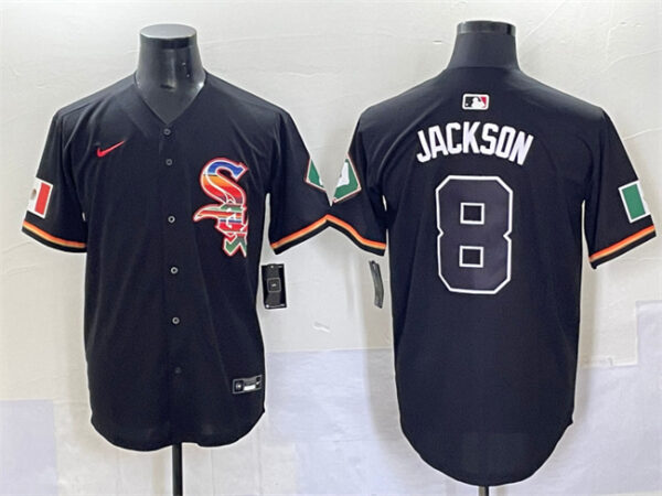 Men's Chicago White Sox #8 Bo Jackson Black Mexico Limited Stitched Baseball Jersey