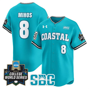 Men's Coastal Carolina Chanticleers #8 Dean Mihos 2025 World Series Vapor Premier Limited Jersey All Stitched