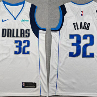 Men's Dallas Mavericks #32 Cooper Flagg White 2025 Association Edition Stitched Basketball Jersey