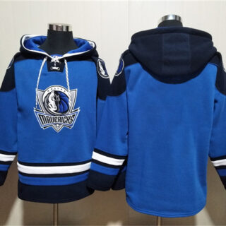 Men's Dallas Mavericks Blank Navy Ageless Must-Have Lace-Up Pullover Hoodie