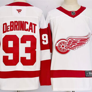 Men's Detroit Red Wings #93 Alex DeBrincat White 2024-25 Stitched Jersey
