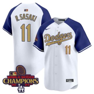 Men's Dodgers 2025 Gold Vapor Premier Limited Jersey All Stitched Alternate Roki Sasaki #11