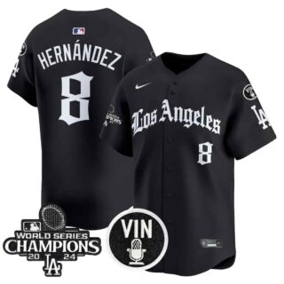 Men's Dodgers 2025 LA Gothic Style Vapor Premier Limited Jersey All Stitched Kike Hernandez