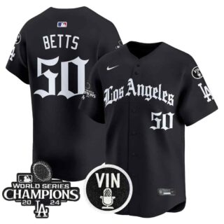 Men's Dodgers 2025 LA Gothic Style Vapor Premier Limited Jersey All Stitched Mookie Betts