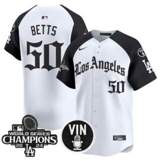 Men's Dodgers 2025 LA Gothic Style Vapor Premier Limited Jersey All Stitched Mookie Betts #50