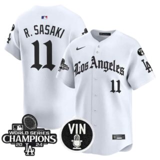 Men's Dodgers 2025 LA Gothic Style Vapor Premier Limited Jersey All Stitched Roki Sasaki #11