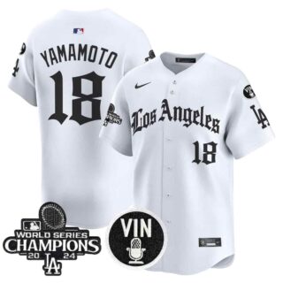 Men's Dodgers 2025 LA Gothic Style Vapor Premier Limited Jersey All Stitched Yamamoto #18