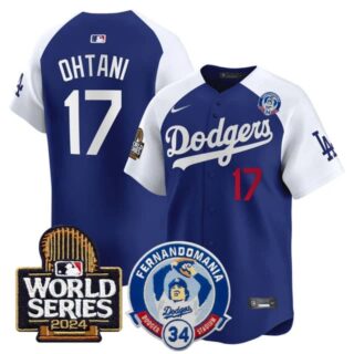 Men's Dodgers Fernando Valenzuela & 2024 World Series Patch Vapor Premier Limited Jersey V3 All Stitched