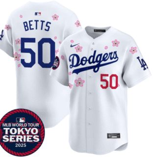 Men's Dodgers Tokyo Series 2025 Vapor Premier Limited Jersey Stitched Mookie Betts #50