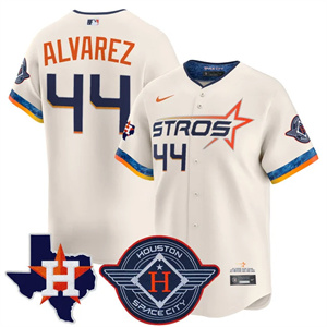 Men's Houston Astros 2025 City Connect Texas Patch Vapor Premier Limited Jersey All Stitched Yordan alvarez #44