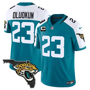Men's Jacksonville Jaguars Florida Patch Vapor Jersey All Stitched Foyesade Oluokun 23