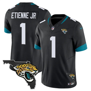 Men's Jacksonville Jaguars Florida Patch Vapor Jersey All Stitched Travis Etienne Jr. #1