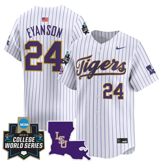 Men's LSU Tigers #24 Anthony Eyanson 2025 World Series Vapor Premier Limited Jersey All Stitched