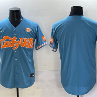 Men's Lady Vols Blank Blue SEC Patch Stitched Jersey