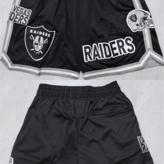 Men's Las Vegas Raiders Black Shorts (Run Small)