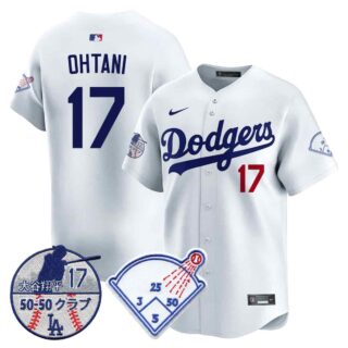 Men's Los Angeles Dodgers Vapor Limited Jersey Shohei Ohtani Patch All Stitched Shohei Ohtani #17