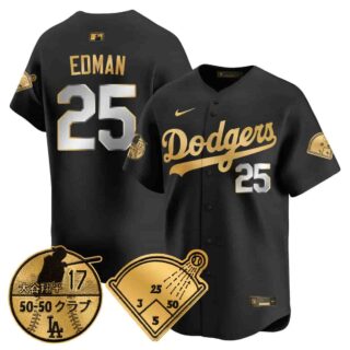 Men's Los Angeles Dodgers Vapor Limited Jersey Shohei Ohtani Patch All Stitched Tommy Edman #25