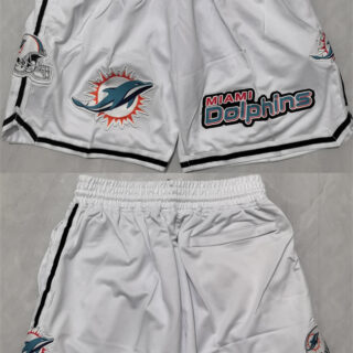 Men's Maimi Dolphins White Shorts (Run Small)