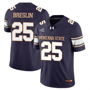 Men's Montana State Bobcat #25 Cale Breslin Football Jersey All Stitched