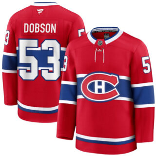 Men's Montreal Canadiens #53 Noah Dobson Red 2024-25 Stitched Jersey