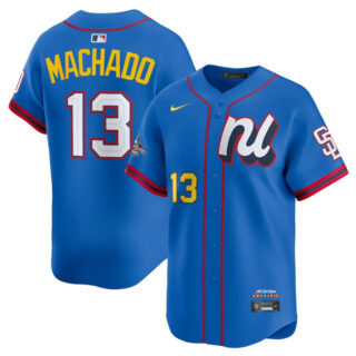 Men's National League #13 Manny Machado Blue 2025 All-Star Edition Limited Stitched Baseball Jersey