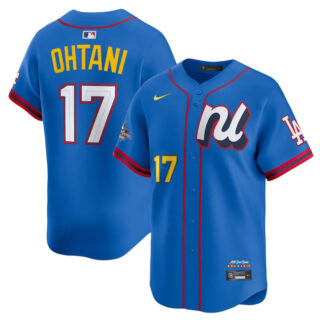 Men's National League #17 Shohei Ohtani Blue 2025 All-Star Edition Limited Stitched Baseball Jersey