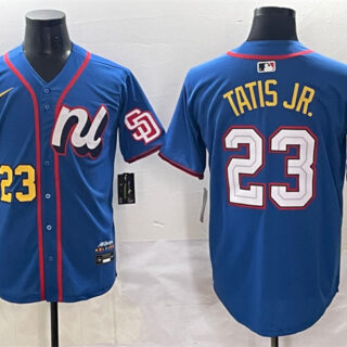 Men's National League #23 Fernando Tatis Jr. Blue 2025 All-Star Edition Limited Stitched Baseball Jersey