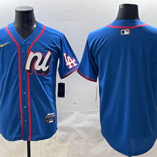 Men's National League Los Angeles Dodgers Blank Blue 2025 All-Star Edition Limited Stitched Baseball Jersey